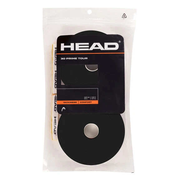 Head Prime Tour Overgrip Black 30 Pack 3 Head Prime Tour Overgrip Black 30 Pack