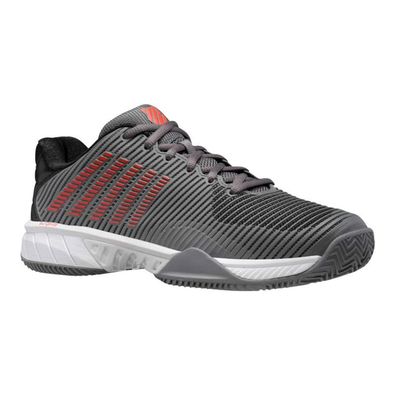 K-Swiss Hypercourt Express 2 Men CLAY COURT, Gray/Blk/Red 5 K-Swiss Hypercourt Express 2 Men CLAY COURT, Gray/Blk/Red - Image 3