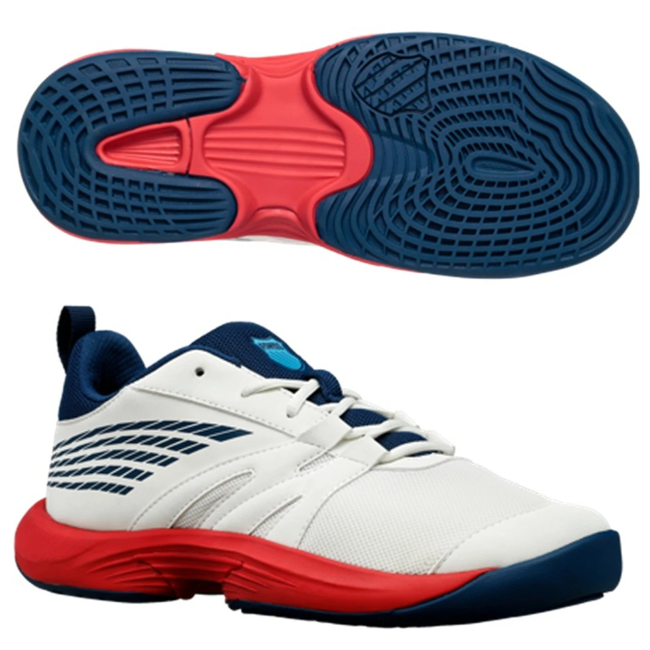 K-Swiss Speed Trac JR White / Blue / Red 3 K-Swiss Speed Trac JR White / Blue / Red
