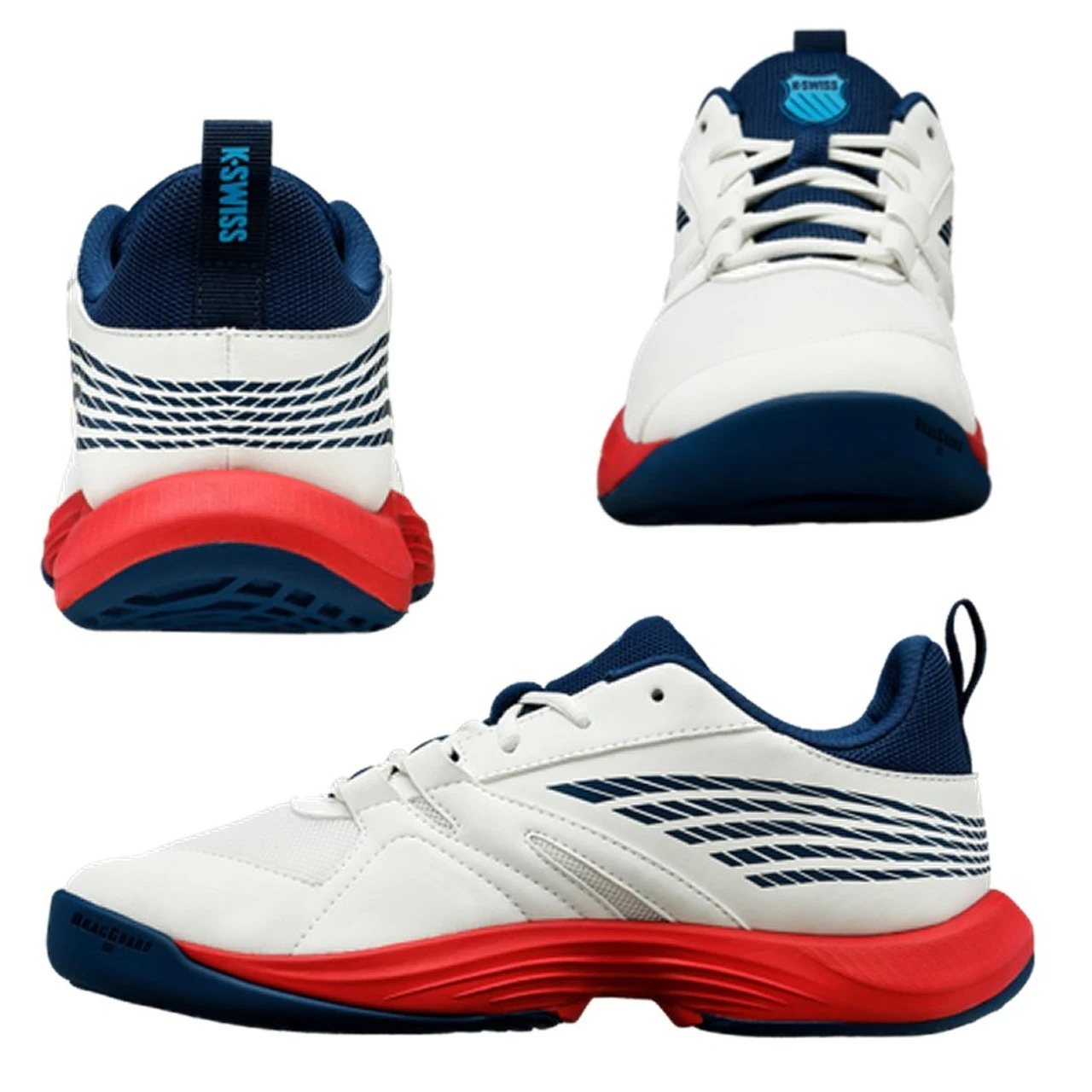 K-Swiss Speed Trac JR White / Blue / Red 4 K-Swiss Speed Trac JR White / Blue / Red - Image 2