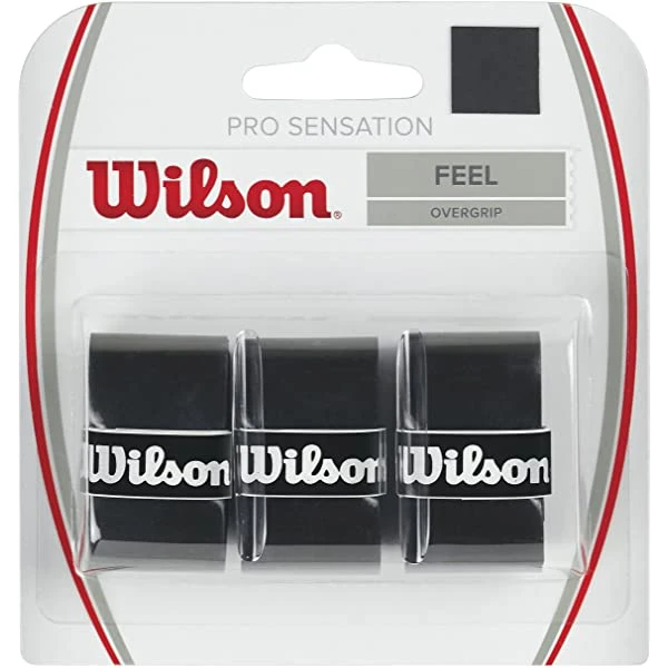 Wilson Pro Sensation Overgrip 3-Pack Black 3 Wilson Pro Sensation Overgrip 3-Pack Black