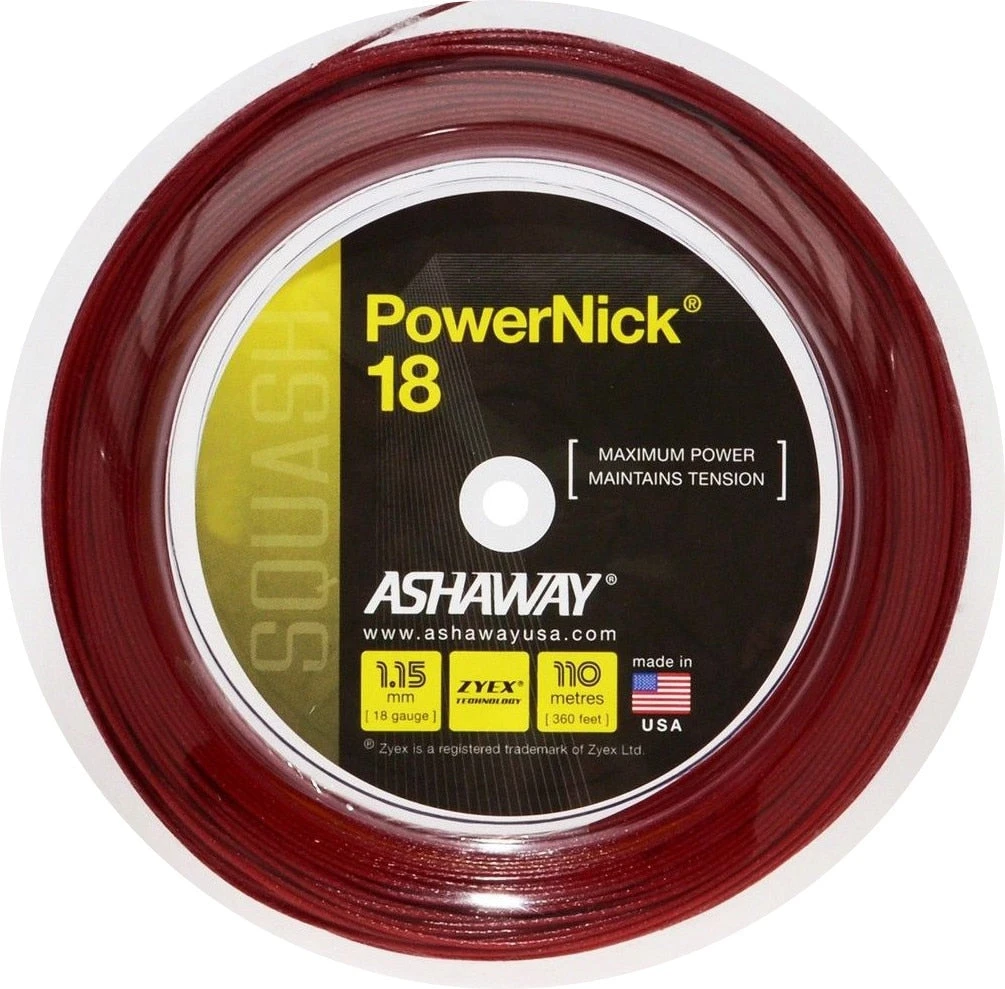 Ashaway PowerNick 18 360' Reel Squash String 3 Ashaway PowerNick 18 360' Reel Squash String