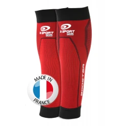 BV Sport Booster Elite Red/Black Calf Sleeves