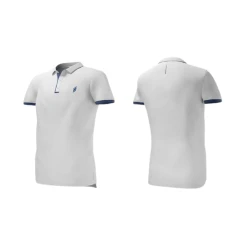 Eye Rackets White / Navy Button Polo