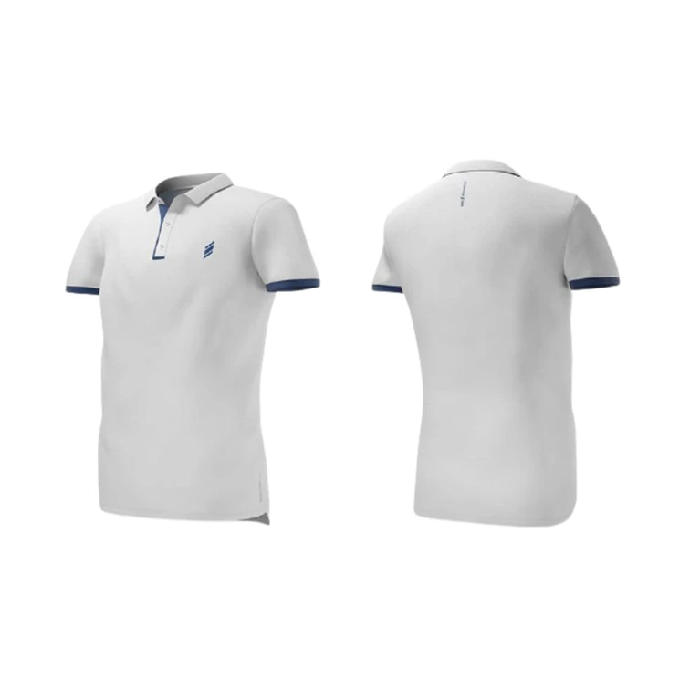 Eye Rackets White / Navy Button Polo 3 Eye Rackets White / Navy Button Polo