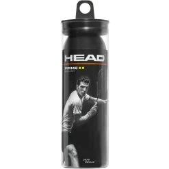 HEAD Prime Double Yellow Squash Ball 3-Ball Tube
