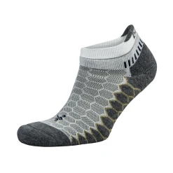 Balega Silver No Show White Grey Socks