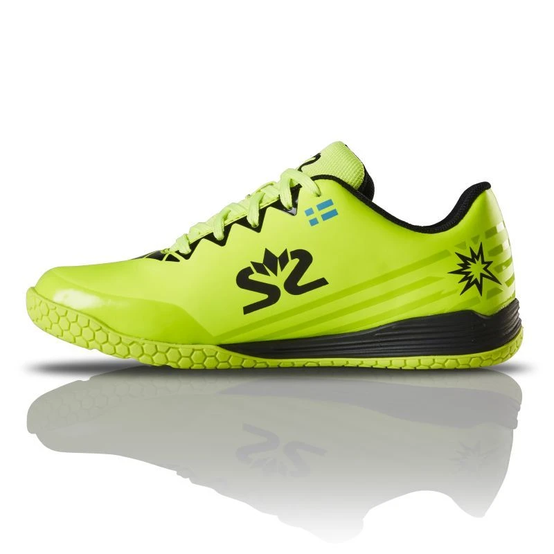 Salming Spark Shoe Safety Yellow / Black Kid's Indoor Court Shoes 5 Salming Spark Shoe Safety Yellow / Black Kid's Indoor Court Shoes - Image 3