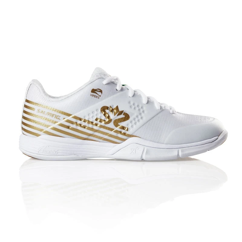 Salming Viper 5 White / Gold Women's Indoor Court Shoes 3 Salming Viper 5 White / Gold Women's Indoor Court Shoes