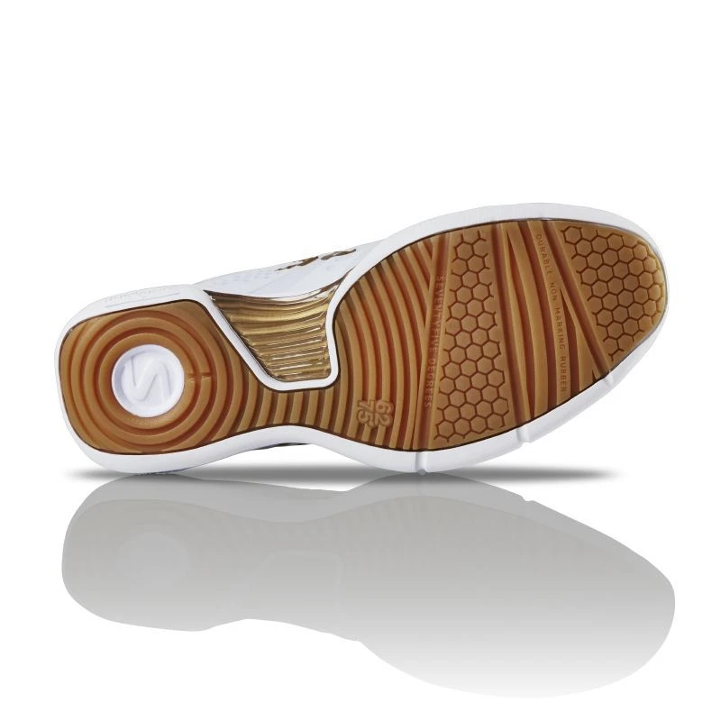 Salming Viper 5 White / Gold Women's Indoor Court Shoes 5 Salming Viper 5 White / Gold Women's Indoor Court Shoes - Image 3