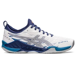 Asics Blast FF 3 White & Deep Ocean Men's Indoor Court Shoes