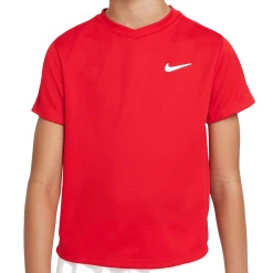 Nike Court Dri-Fit Victory Boy's University Red Tennis Top