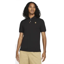 Nike Heritage Men's Slim-Fit Black Polo