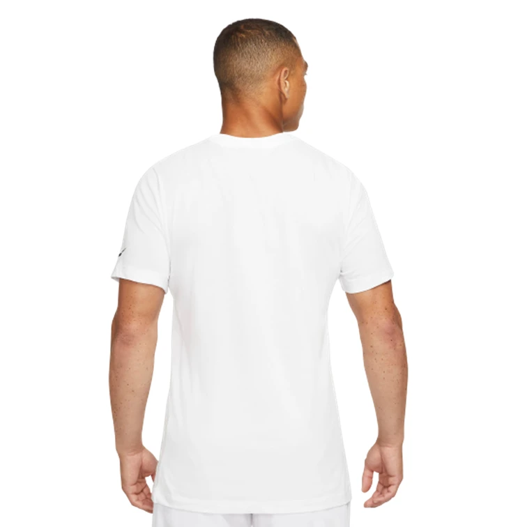 NikeCourt Dri-Fit Rafa White Men's Tennis T-Shirt 4 NikeCourt Dri-Fit Rafa White Men's Tennis T-Shirt - Image 2