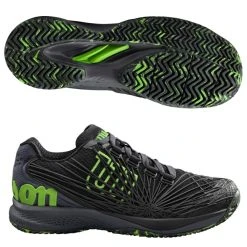 Wilson Kaos 2.0 Jr Court Shoe, Black/Green