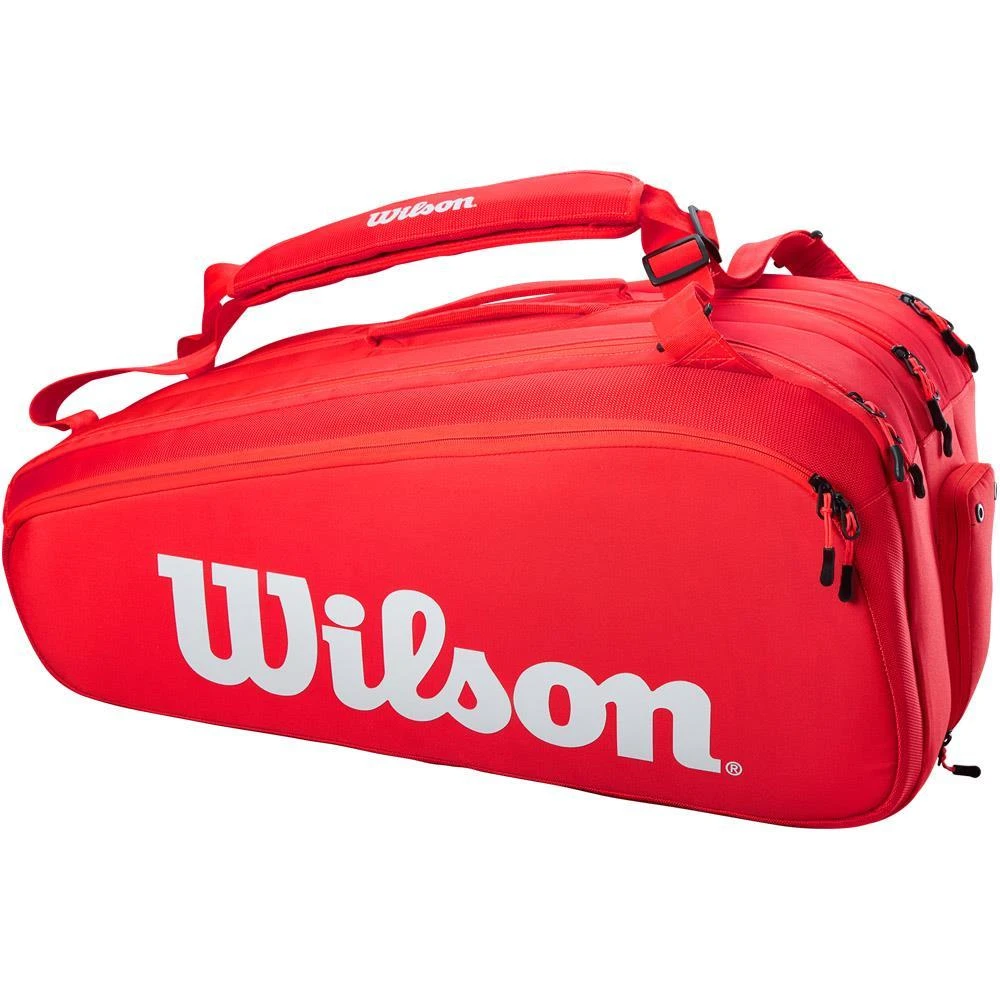 Wilson Super Tour 15 Pack Red Racquet Bag 3 Wilson Super Tour 15 Pack Red Racquet Bag