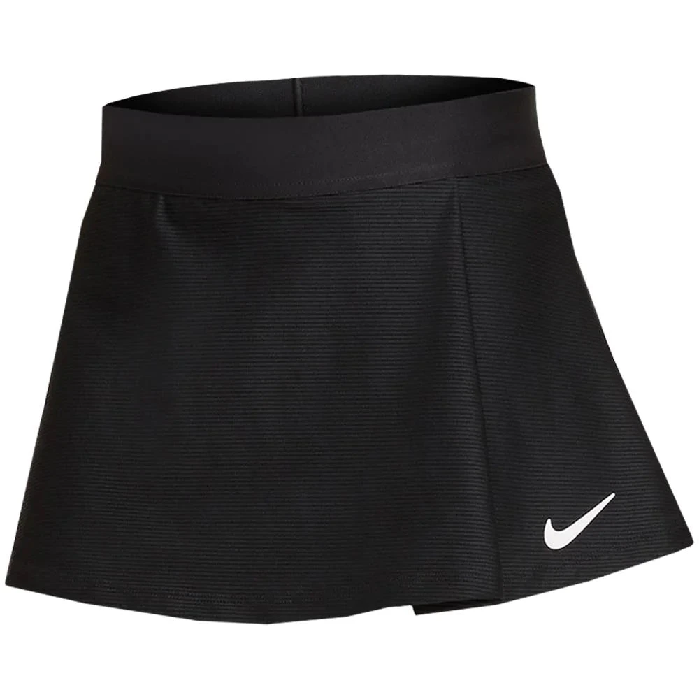 NikeCourt Dri-FIT Victory Girl's Black Flouncy Tennis Skirt 3 NikeCourt Dri-FIT Victory Girl's Black Flouncy Tennis Skirt