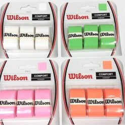 Wilson Pro Overgrip, 3-Pack, White & Colors